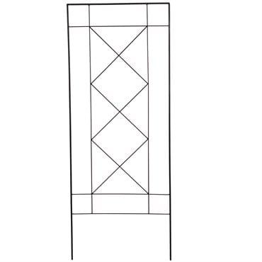 AGW 64" Tall Filigree Screen Trellis Matte Black