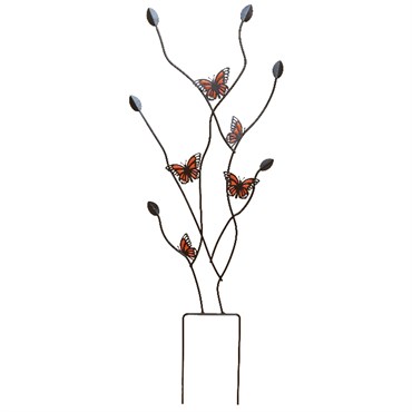 Panacea 40"H Butterflies Pot Trellis