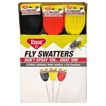 Enoz 36pc Fly Swatter Plastic 2pk Panel Display