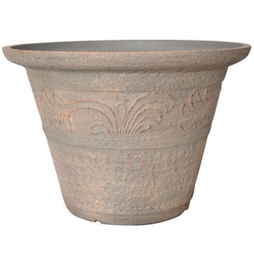 GROWER SELECT ENVIROBLEND 16IN TUMBLED SCROLL PLANTER EARTH 12/CS