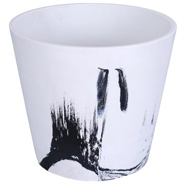 Gardener Select 6.7" Mixed Stone White and Black Planter