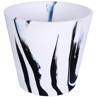 Gardener Select 7.9" Mixed Stone White and Black Planter