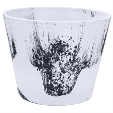 Gardener Select 10" Mixed Stone White and Black Planter