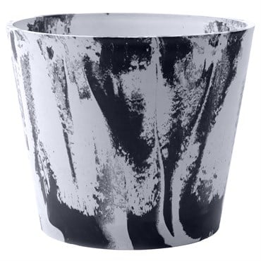 Gardener Select 16" Mixed Stone White and Black Planter