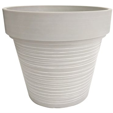 Gardener Select 12" Carved Finish Look White Planter