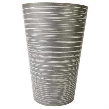 Gardener Select 12" Tall Round Planter Light Grey