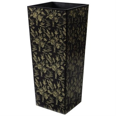 Gardener Select 13"x28" Mixed Stone Black Planter