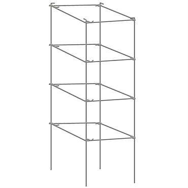 Gardener Select 46"x11.5" Square Folding Tomato Cage Galvanized