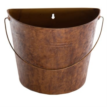 Gardener Select 10.2" Half Round Wall Bucket Rusty 10.2"x5.1"x8.7" 12/CS