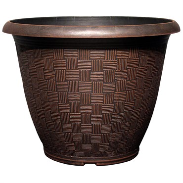 Grower Select 11.00 Weave Round Planter Chestnut 25/CS