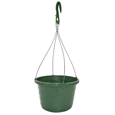 Grower Select 12.00 Twist Hanging Basket 2.32gal Green Bulk 1932/PL Cap Dish and Hanger sold Separate