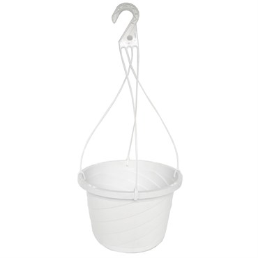 Grower Select 12.00 Twist Hanging Basket 2.32gal White Bulk 1932/PL Cap Dish and Hanger sold Separate