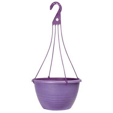 Grower Select 13.00 Everest Hanging Basket, With 18in Hanger, Blush Raisin, 64 per Case, 12.99in OD x 7.48in H, 2.8 Gallon