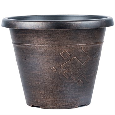 Grower Select 12.00 Beth Pot Copper Wash 11.5 Liter 3.04gal 24/CS - 13.11in OD x 10.24in H