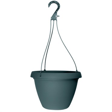 Grower Select 10.50 Cove Combo Hanging Basket, with Hanger, Green, 66 per Case, 10.51in OD x 6.75in H, 1.68Gallon