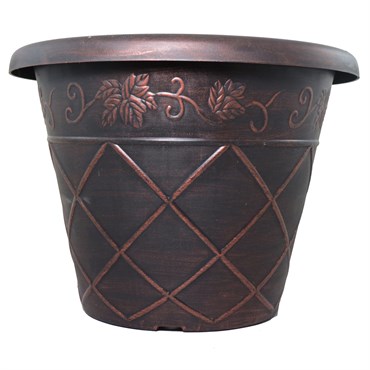 Grower Select 12.25 Lattice Pot Black / Copper 40/CS 41CS/PL