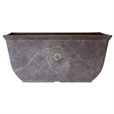 Grower Select 20.00 Anaheim Window Box Antique Slate 24/CS, 20.0in L x 10.0in W x 9in H x 13.6in BD, 20.37 Liters, 5.4 Gallons