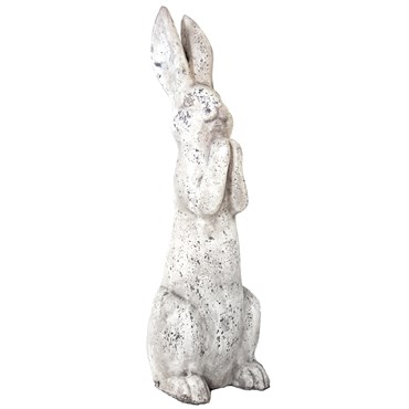 MCarr 26.6" Large Praying Rabbit Antique White