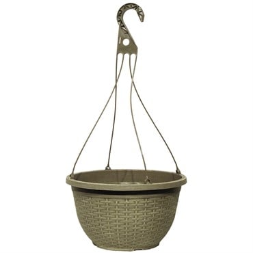 Grower Select 12.00 Boxwood Hanging Basket ACP Aged Cappuccino with Hanger 50/CS