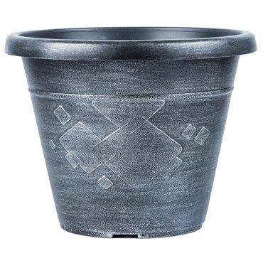 Grower Select 12.00 Beth Pot Silver Wash 11.5 Liter 3.04gal 24/CS - 13.11in OD x 10.24in H