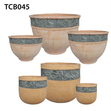 MCarr 27PC Mosaic Terra Cotta Planter Plt
