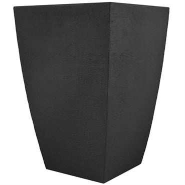 Tusco 23" Modern Tall Square Planter Black