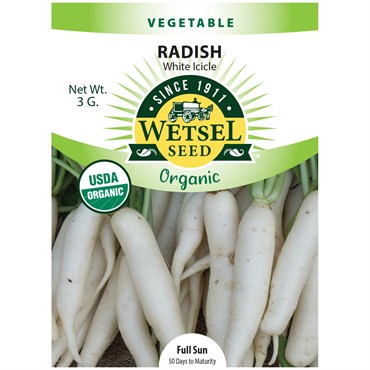 Organic White Icicle Radish - 3 Gram