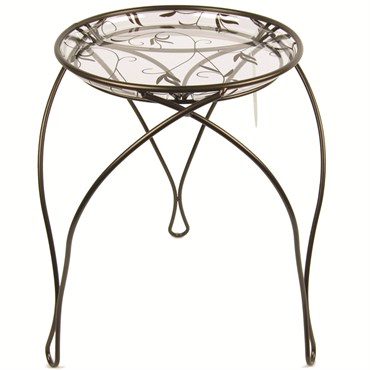 Plastec 17" Elegance Plant Stand Dark Bronze