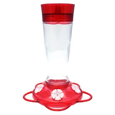 Classic 10oz Ruby Glass Hummingbird Feeder 5 Ports