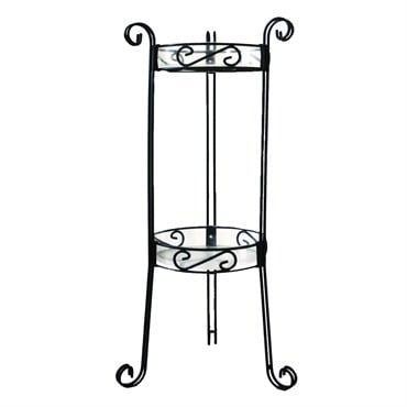 Deer Park 2 Tier Plant Stand Column Black