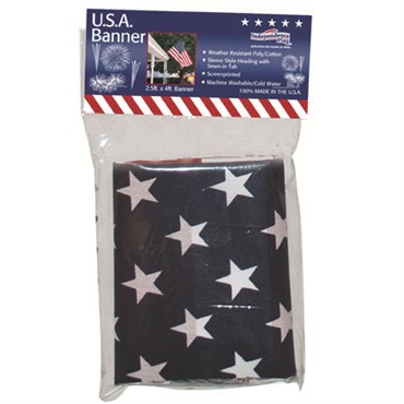 FlagZone 2.5'x4' Poly Cotton US Banner Flag