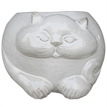 MCarr 13.4" Cat Planter White