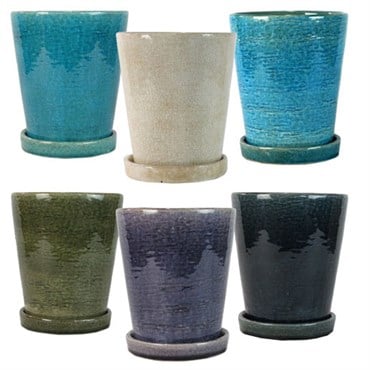 MCarr 18PC Tall Round Pot Set W/Sau Mix Colors