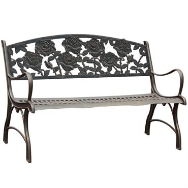 Painted Sky Bench Rose Iron