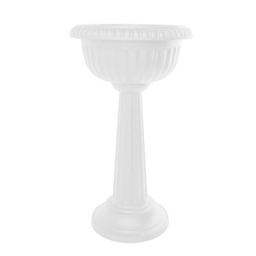 Bloem 18" Grecian Pedestal Urn Casper White