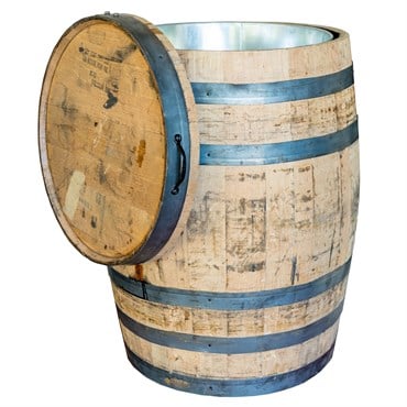 Real Wood 26"x26" Whole Whiskey Barrel With Liner