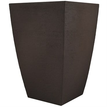 Tusco 23" Modern Tall Square Planter Espresso