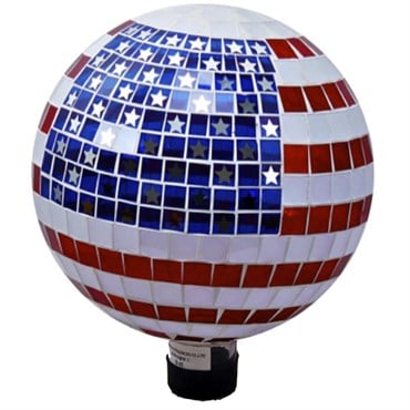 VCS 10" Stars & Stripes Glass Gazing Globe