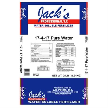 Jacks Prof Pure Water LX 17-4-17 25Lb (80/Pl)
