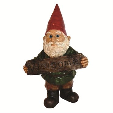 MCarr Welcome Gnome Resin Statue