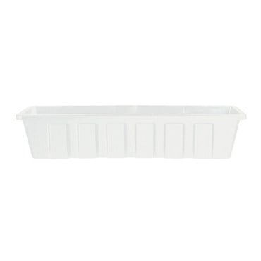 Novelty 24" Polypro Flower Box Planter White
