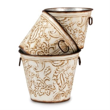 Deer Park Round Venetian Planters Set of 3