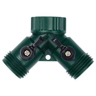 Melnor 2 Way Hose Connector W/ Built In Shut Off Valves