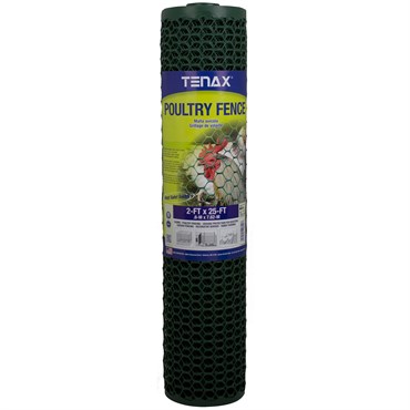 Tenax 3'x25' Poultry Fence Green