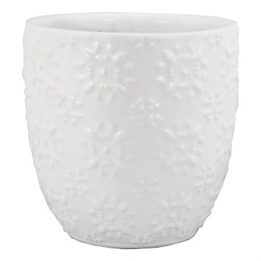 MCarr 16pc 5" Small Floral Planter Set White