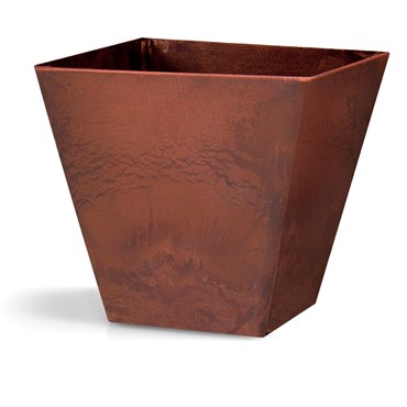 Artstone Ella 8" Square Planter Rust