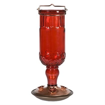 Perky Pet 24oz Bottle Feeder Red Antique