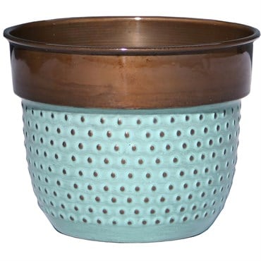 Robert Allen 6" Bella Class Planter Dots Copper
