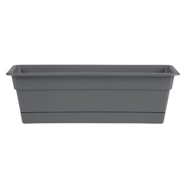 Bloem 24" Dura Cotta Window Box Charcoal