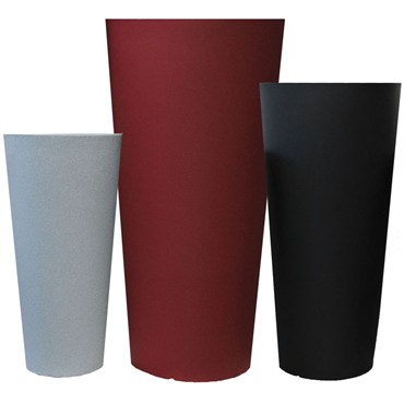 Tusco 32" Cosmo Tall Round Planter Black